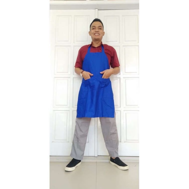 APRON Celemek Masak Drill Tebal Murah Apron Barista Chef Ready Stock Terlaris