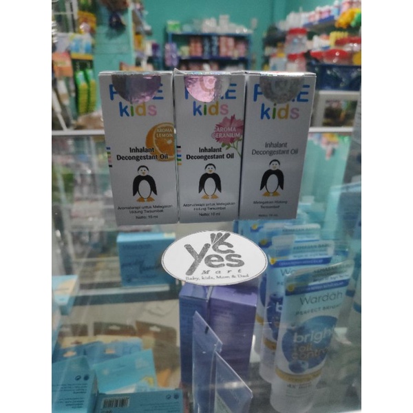 Pure Kids Inhalant Decongestant Oil 10ml + Tungku Bayi 3 bulan + Aromaterapi Original Geranium Lemon melegakan hidung tersumbat pilek