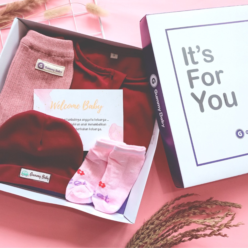 Gummy Baby Packing Box dan Kartu Ucapan - Packing Tambahan