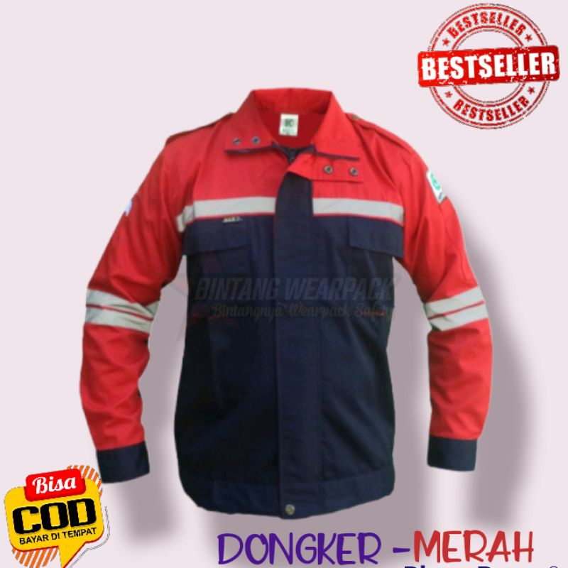 WEARPACK SEMI JAKET/KEMEJA SAFETY K3/SERAGAM TAMBANG/WEARPACK ATASAN LENGAN PANJANG/BAJU SAFETY/PAKA