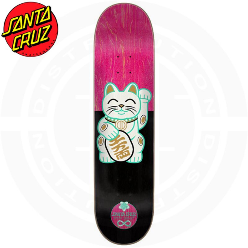 SANTA CRUZ 7.75in x 31.4in Lucky Cat 7 Ply Birch Skateboard Deck