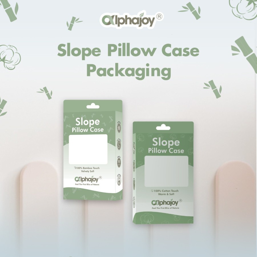 ALPHAJOY SLOPE ORGANIC COTTON CASE Sarung Bantal Sudut Bayi