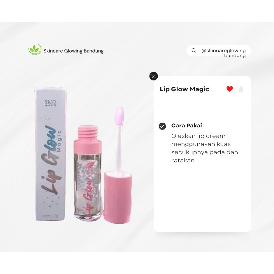 Lip Glow Magic SR12 Lipglow Serum Lip Glossy Bening Perona Bibir Serum Bibir Lip Serum Pengkilap Bibir Vitamin Lip Bibir Pink Pelembab Bibir Kering