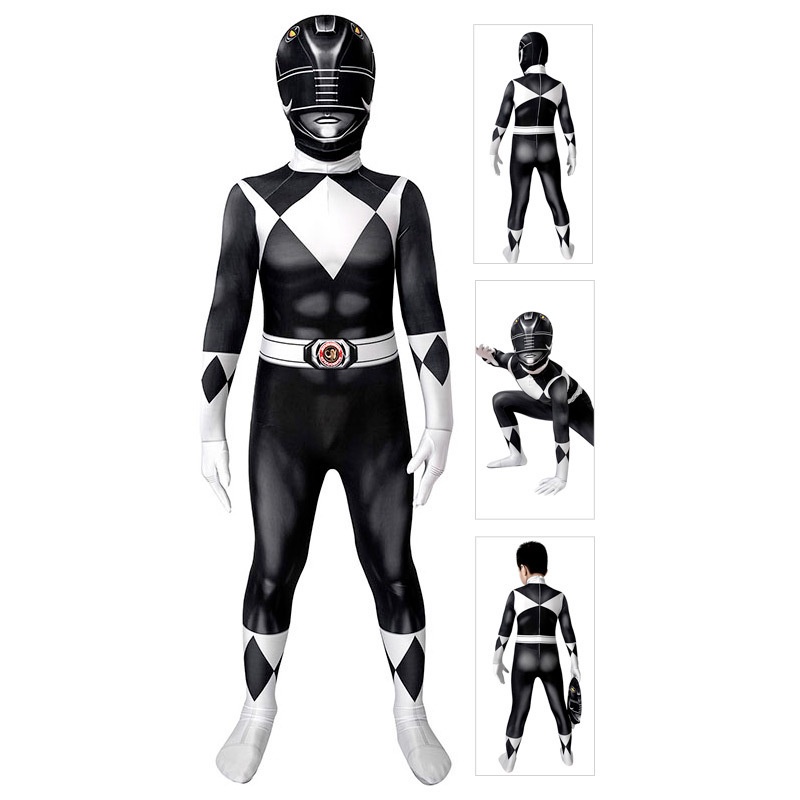3-12Thn Halloween cosplay Skuad Dinosaurus baju anak Tyrannosaurus power rangers COS Jumpsuit Costumes