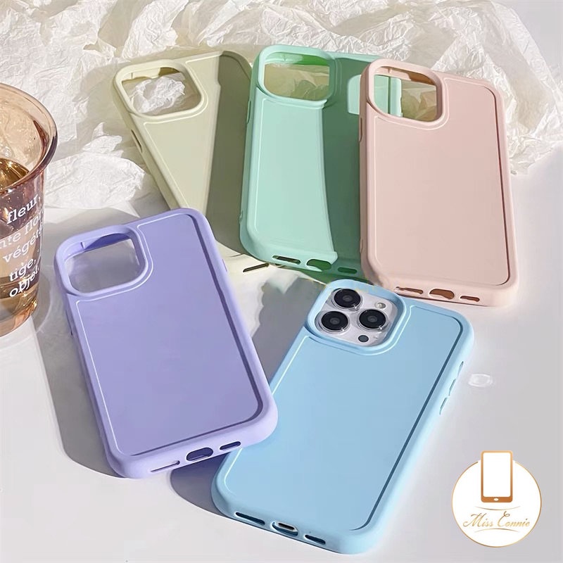 Soft Case Matte Warna Permen Macaron Untuk iPhone 11 XR 7Plus 8Plus 12 13 14 Pro Max X XS Max 7 8 Plus 11 Pro Max