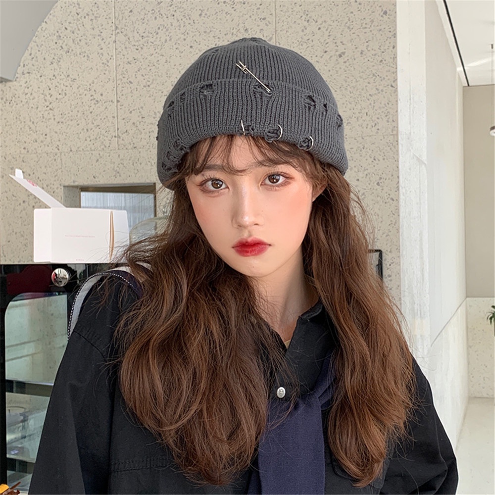 【COD Tangding】Topi Rajut Bahan Wol Gaya Korea Harajuku Untuk Pria Dan Wanita