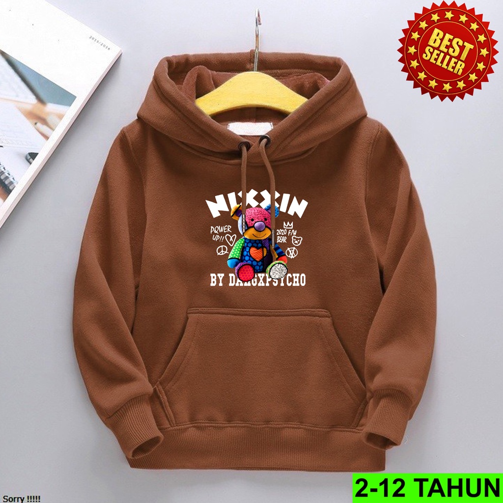 Hoodie NIXXIN Anak Laki Laki Perempuan / Jaket BEST SELLER  Anak Usia 2 3 4 5 6 7 8 9 10 11 12 Tahun / Sweater NIXXIN TERBARU Anak Cewek Cowok  Switer Distro Bisa COD