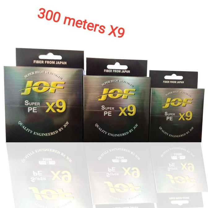 Senar Tali Benang Pancing Pe Jof X9 300 Meter Multicolor 1.0 0.16Mm