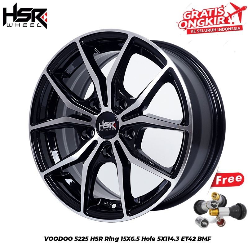 Velg Mobil HSR VOODOO 5225 Ring 15 Pelek Racing Ertiga Innova APV Luxio Grandmax