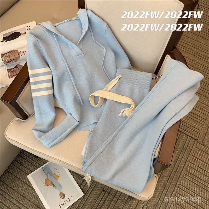 #Sisjuly# Atasan pullover warna solid berkerudung baru wanita ukuran besar dengan celana panjang kak