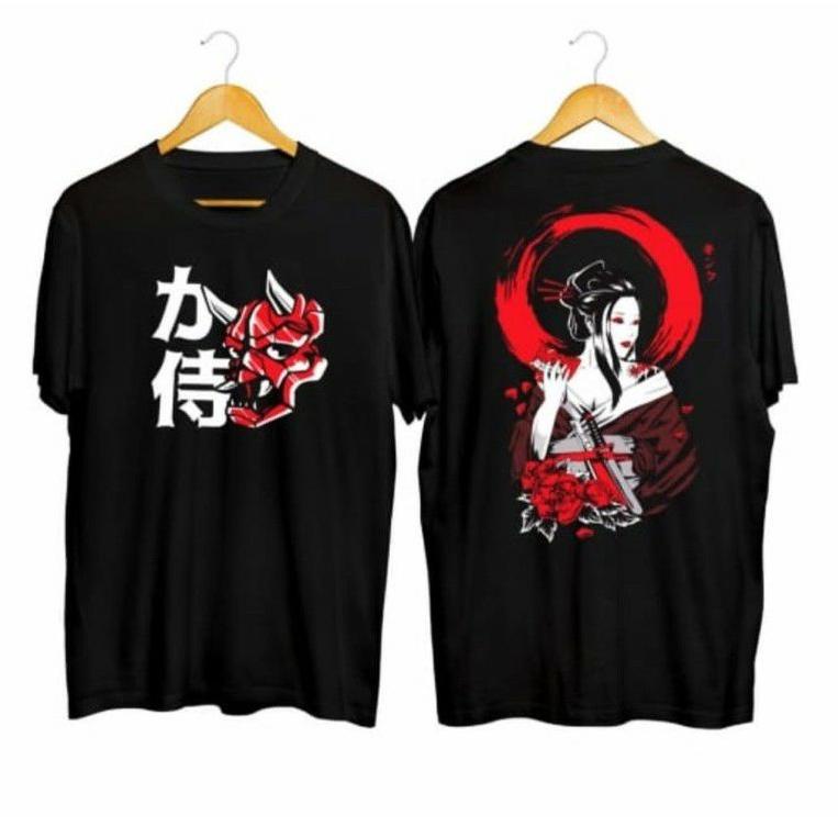KAOS SAMURAI JEPANG MURAH BERKUALITAS| KAOS SAMURAI DISTRO |KAOS SAMURAI BUNGA/KAOS JEPANG/KAOS MOTI