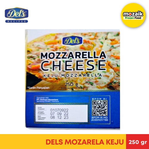 

Keju Mozarella Dels / Dels Mozarella Cheese / Del's Mozarella Creamy & Stretchy - 250gr | Keju Mozzarella / Mozzarella Cheese / Mozarela Keju Leleh Lumer