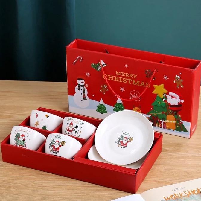 

CHRISTMAS HAMPERS SET/PIRING SET SANTA/RED BOX CHRISTMAS SET EW5346WED