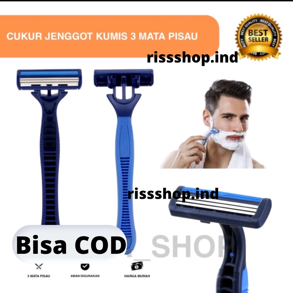 Murah Alat Cukur Cukuran Jenggot Cukuran Kumis 3 Mata Pisau