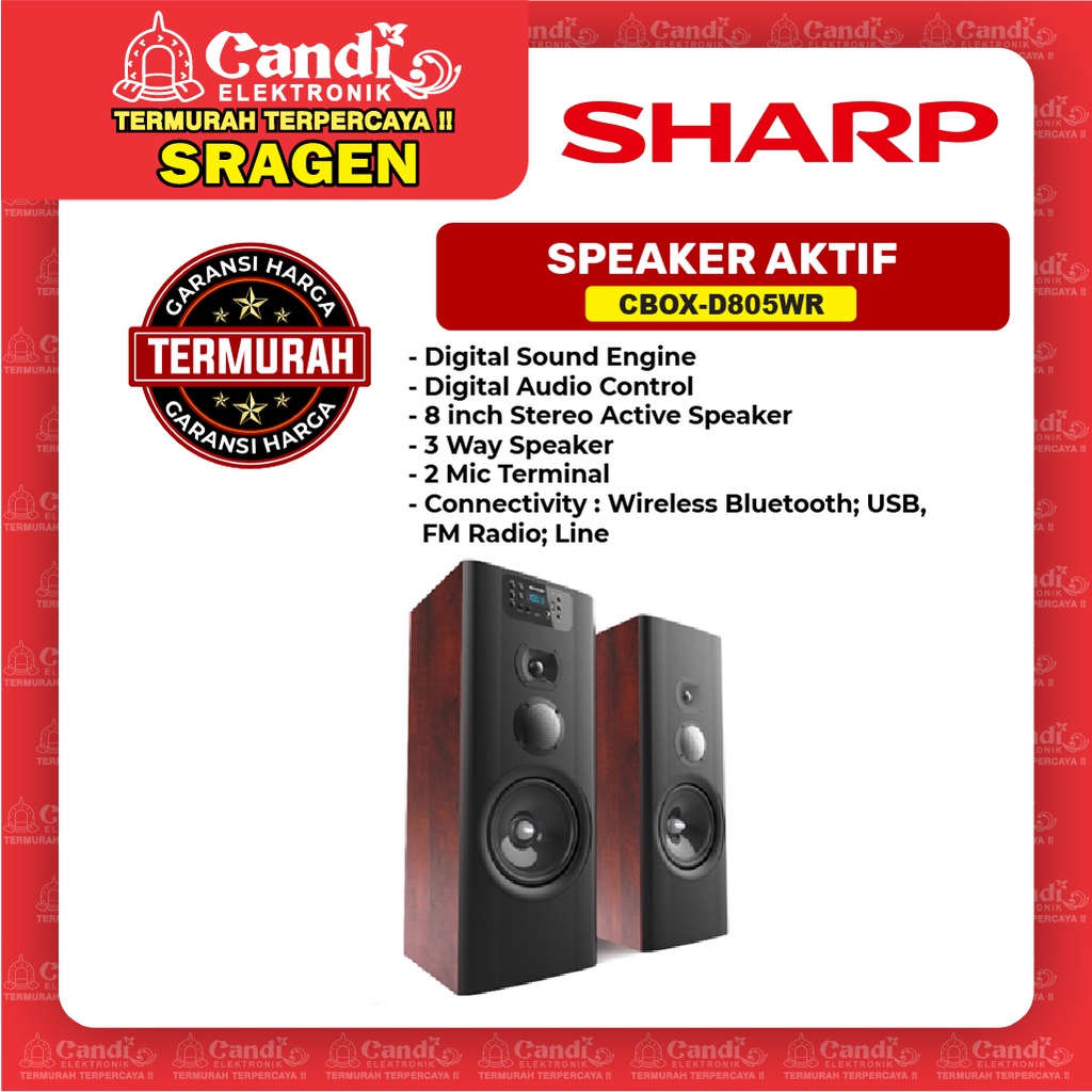 SHARP Speaker Aktif CBOX-D805WR