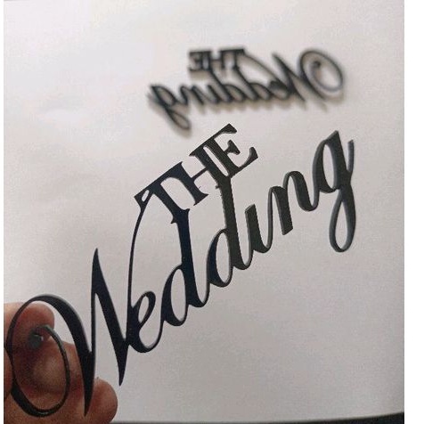 The Wedding Script Akrilik Hitam L10cm Dekorasi seserahan Mahar