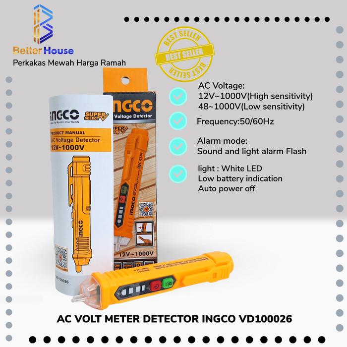 Arus Detektor Tegangan Listrik Ac Voltage Detector Tespen Ingco Vd100026