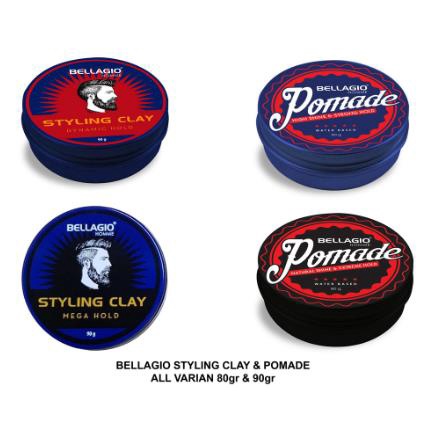 ^ KYRA ^ Bellagio Pomade Homme Water Based Styling Clay Dynamic Hold Belagio Styling Minyak Rambut