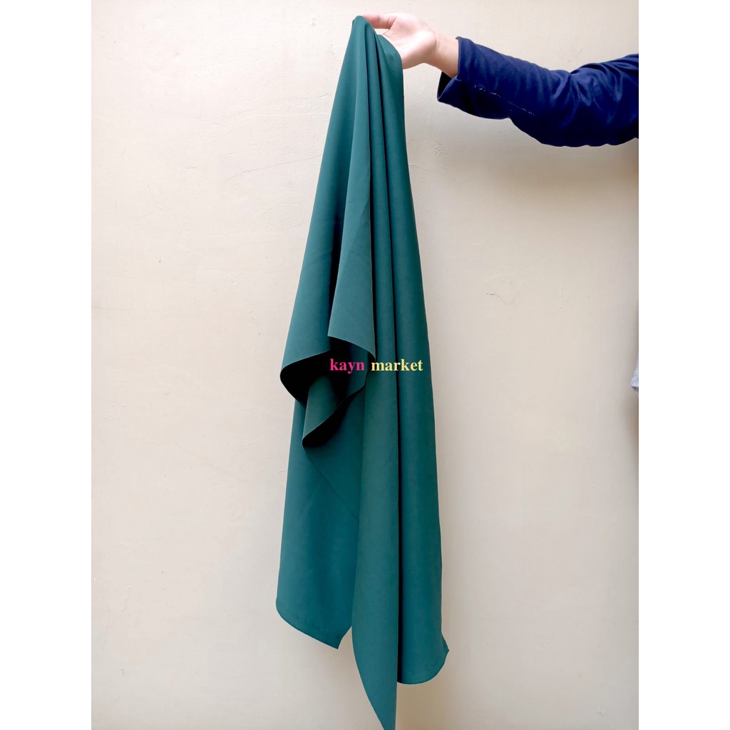 1/2 Meter Kain SCUBA Premium Polos Stretch 280 gsm Royal Green Hijau Botol Grade A Polos Meter Roll 