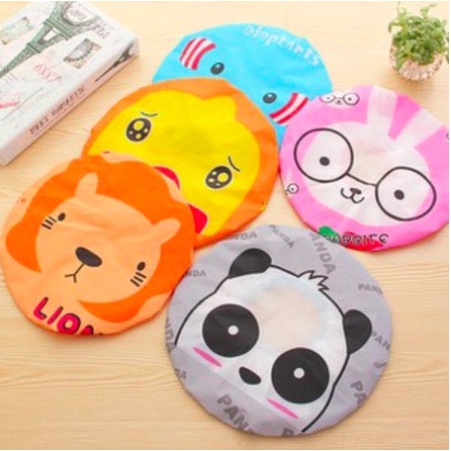 LS Topi Mandi Karakter Lucu Anti Air / SHOWER CAP KARAKTER Unik Lucu