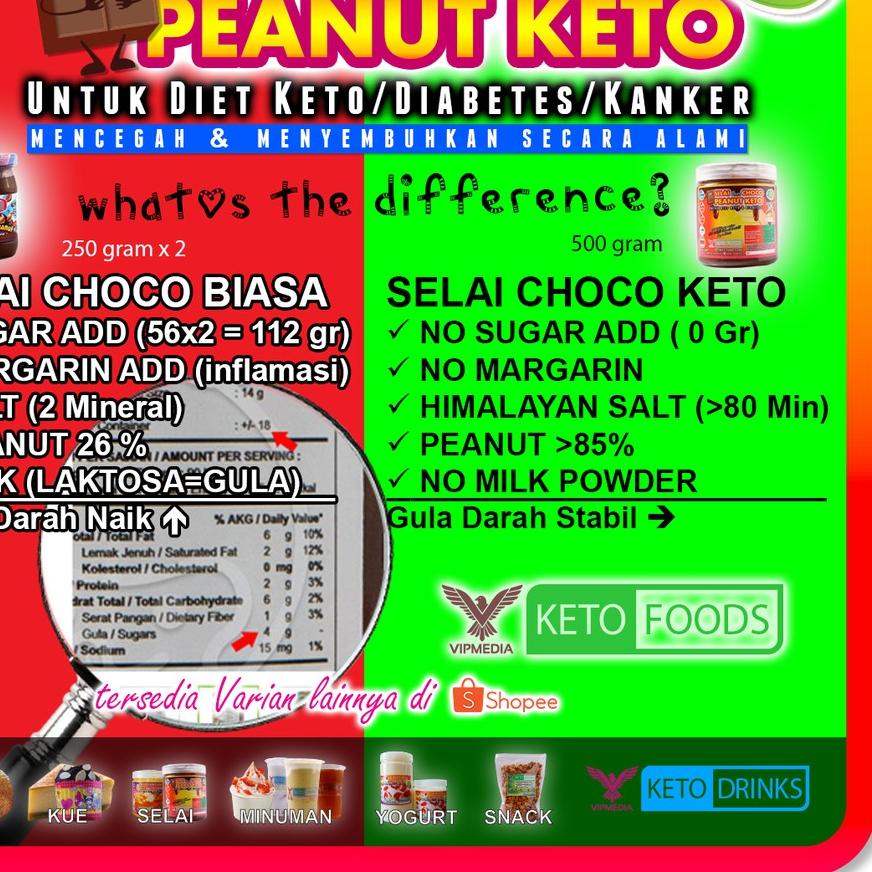 

✨TERBARU✨ SELAI DARK CHOCO PEANUT KETO 500 GRAM gas !!