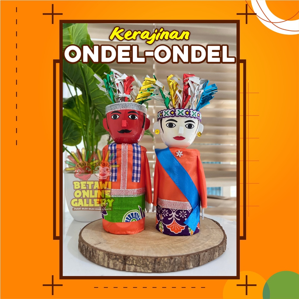 Boneka Ondel-Ondel Mini Mainan Anak [SEPASANG]