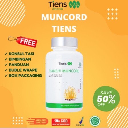 TIANSI MUNCORD MUNCHORD CORDYCEPS CAPSULES ORIGINAL SEGEL ISI 30 & 100 KAPSUL TIENSI TIENSHI THIANSI