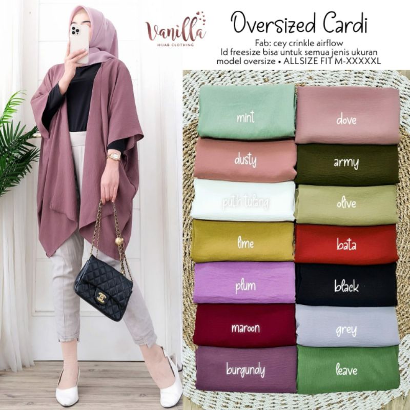 OVERSIZED CARDI ORI VANILLA