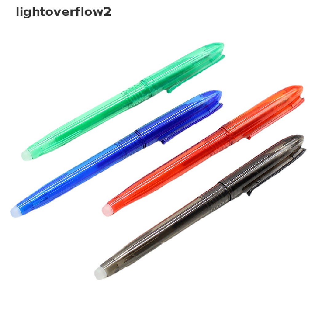 (lightoverflow2) 8 Warna / Refill Pulpen Gel 0.5mm Bisa Dihapus Untuk Sekolah