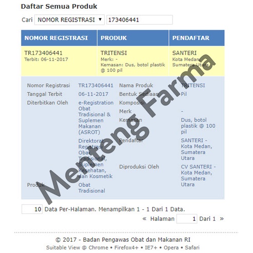 Tritensi - Obat Herbal Penurun Tekanan Darah Tinggi / Hipertensi