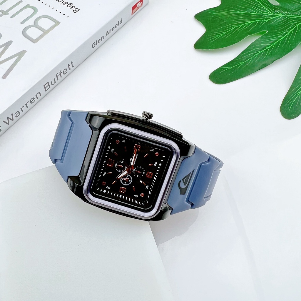 COD✅ Jam Tangan Pria Wanita Rubber Analog Quartz Segi Fashion Watch Korea Gaya Sport Jarum Harga Grosir   S1250