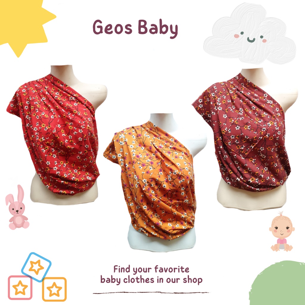 geos gendongan kaos / sling bayi / gendongan bayi instan ukuran all size