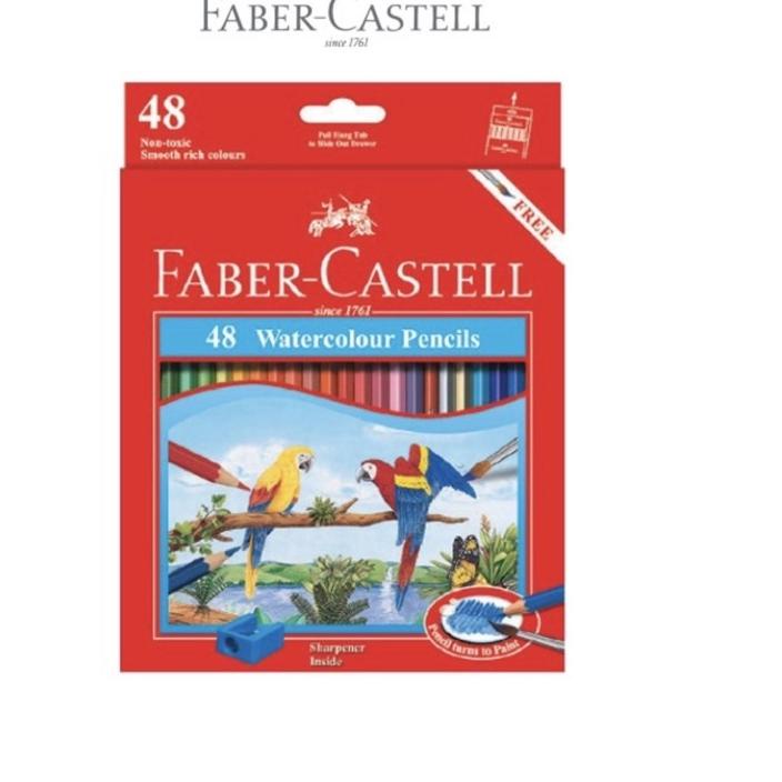 

~ FABER CASTELL PENSIL WARNA 12 / 24 / 36 / 48 WARNA - CLASSIC COLOR PENCIL / WATER COLOUR ORIGINAL / CAT AIR Promo !!