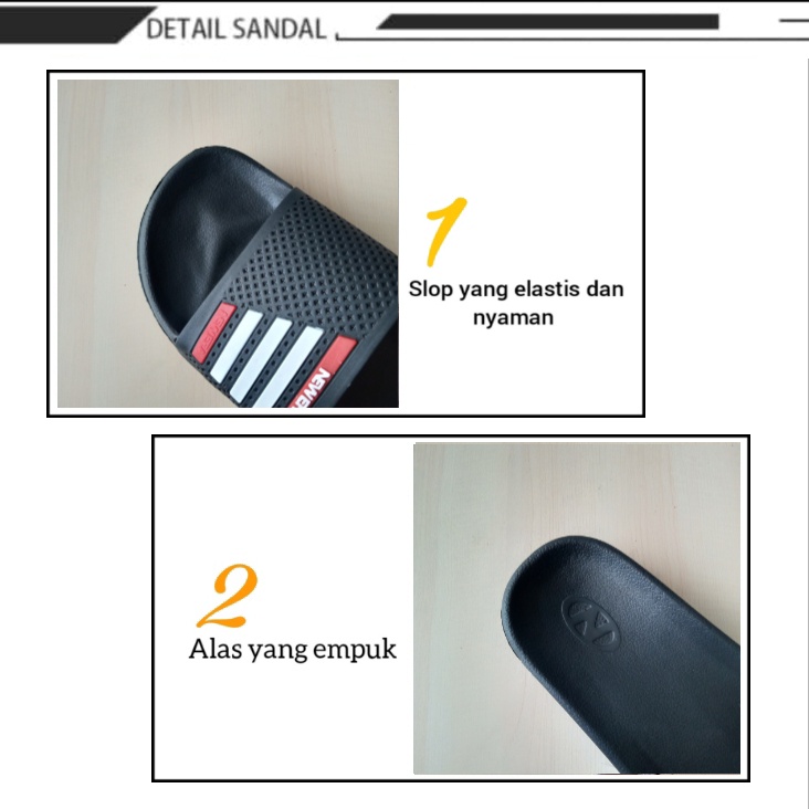 gos NEW ERA MB E 11135 Sandal Selop Karet Pria Dewasa Anti Slip Original