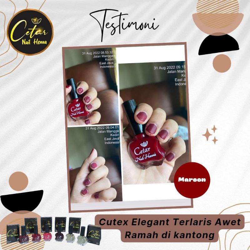 Kuteks Halal Muslimah Tuffah Nail Henna Pacar Kuku Halal