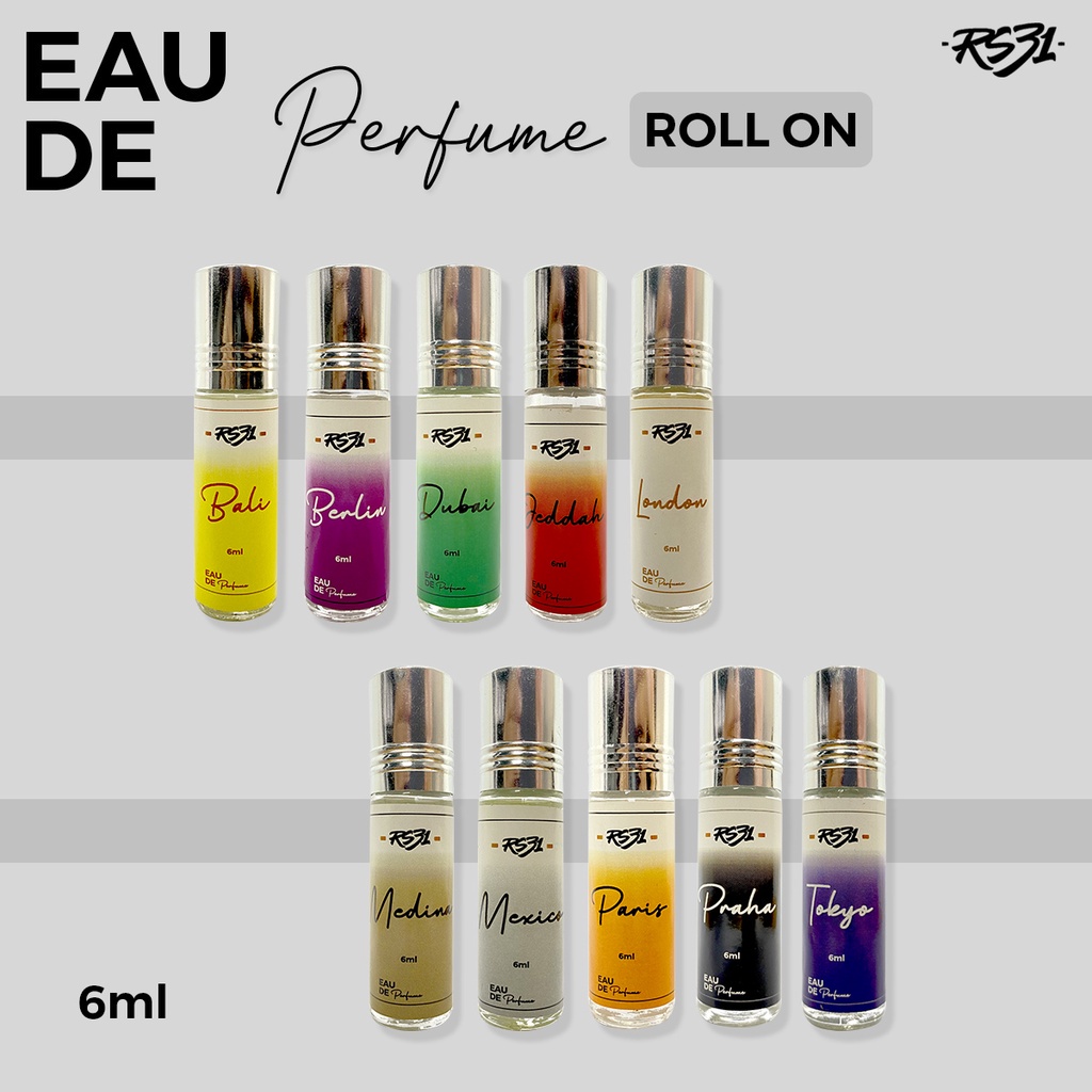 RS31 Eau De Parfum Roll On Pria / Parfume Minyak Wangi Spray EDP Mini Travel Size Wanita Unisex