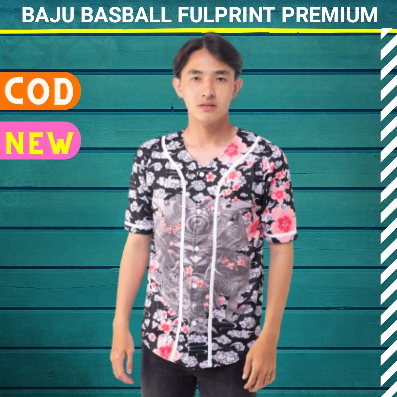 Baju Basball Fullprinting Premium Kaos Baseball Premium Baju Baseball Pria Wanita T-shirt Jersey Bas