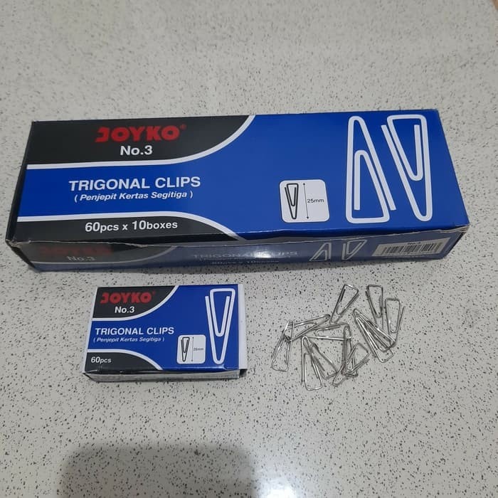 

TRIGONAL CLIPS / PAPER CLIPS / PENJEPIT KERTAS JOYKO NO. 3 / NO. 5