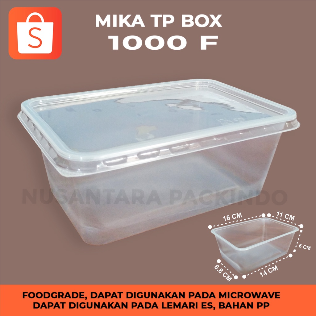 Mika Thinwall Box 1000 Ml Technoplast (50 Pcs)