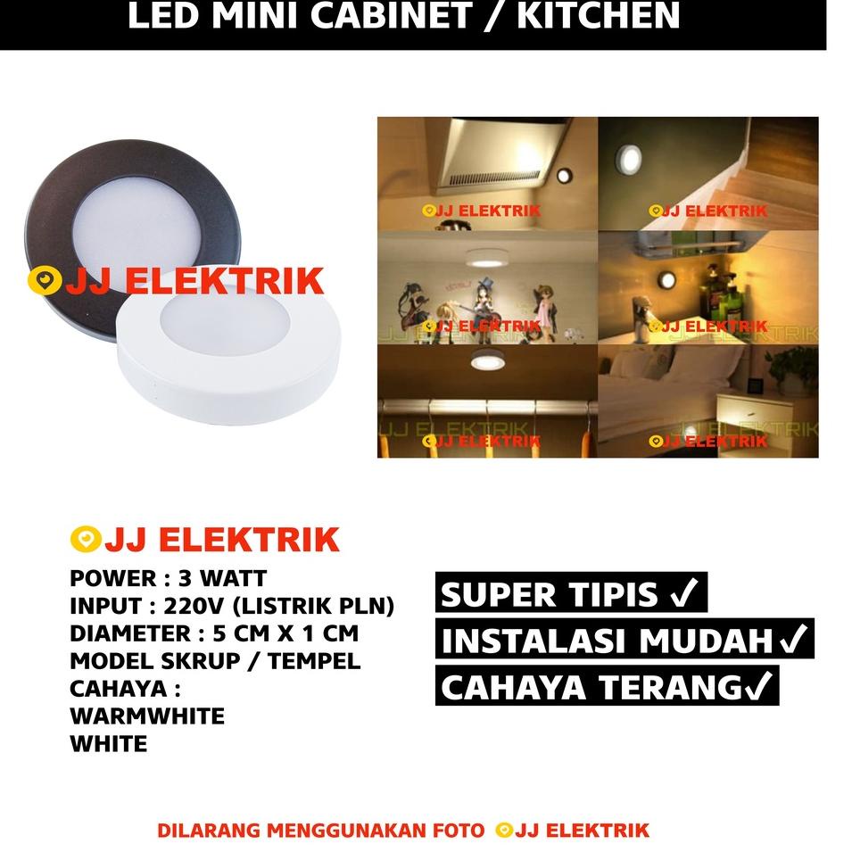 PROMO SPESIAL Lampu Downlight 3W 3 Watt Lampu Tempel Outbow Cahaya Kuning Warm White / Putih Lampu P