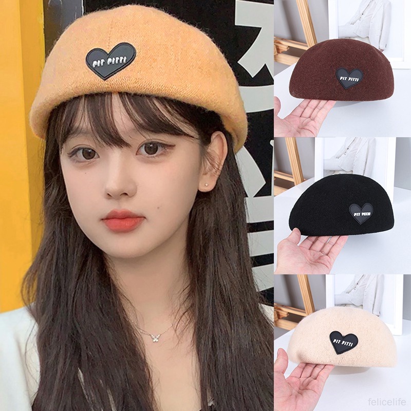 Women Letter  Art Hats Anti Wearing Korean Hat Japanese Beret Painter's Hats