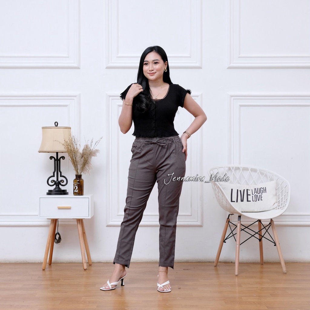 BAGGY PANTS TWILL COMBED PREMIUM/CELANA WANITA/CELANA PANJANG/CELANA HAREM PANTS MURAH KEKINIAN/JENNAMIRA_MODE