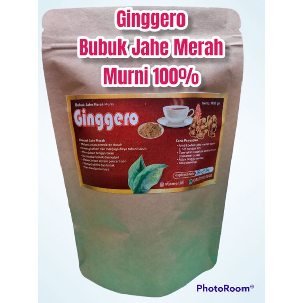

Ginggero Jahe merah Murni 100% berat 100 Gram