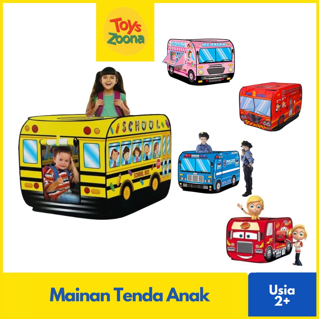 ToysZoona Mainan Tenda Bus Es Krim / Tenda Bus / Tenda Bus Anak / Tenda Anak / Mainan Tenda