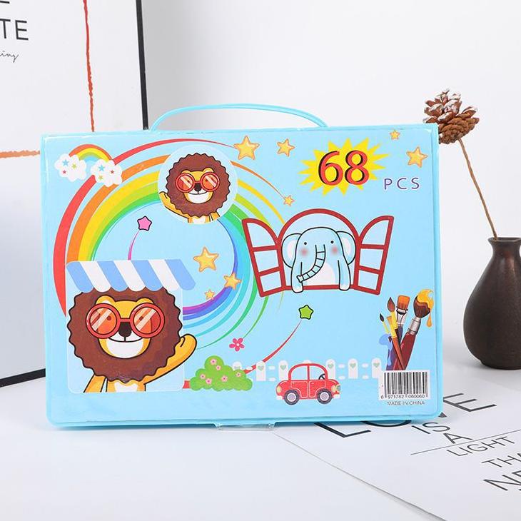 

Baru crayon set 68pcs/alat mewarnai anak/atk/alat melukis anak serutan free kuas 스