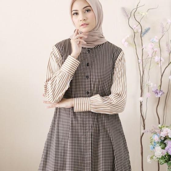 [PROMO YVA52] Ramee Safira Gamis Katun Motif Dijual Murah