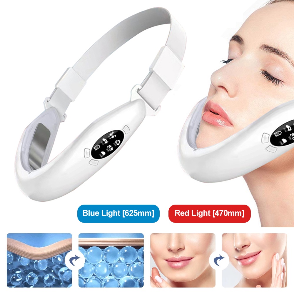 V Face Shaping Belt EMS Face Slimming Massager Double Chin Remover V Mengangkat Wajah Dan Mengencangkan EMS Arus Mikro