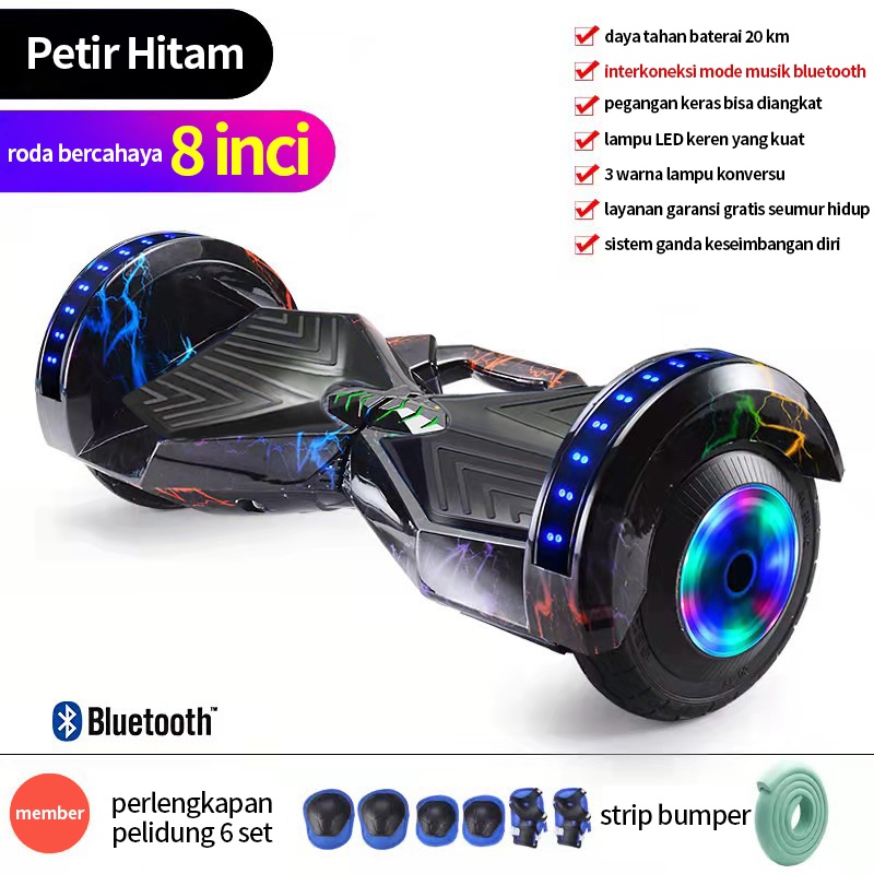 Terbaru Smart Balance Wheel / Smart Balance Hover Board Hoverboard 8 Inch / segway  - GRATIS 6 set alat pelindung