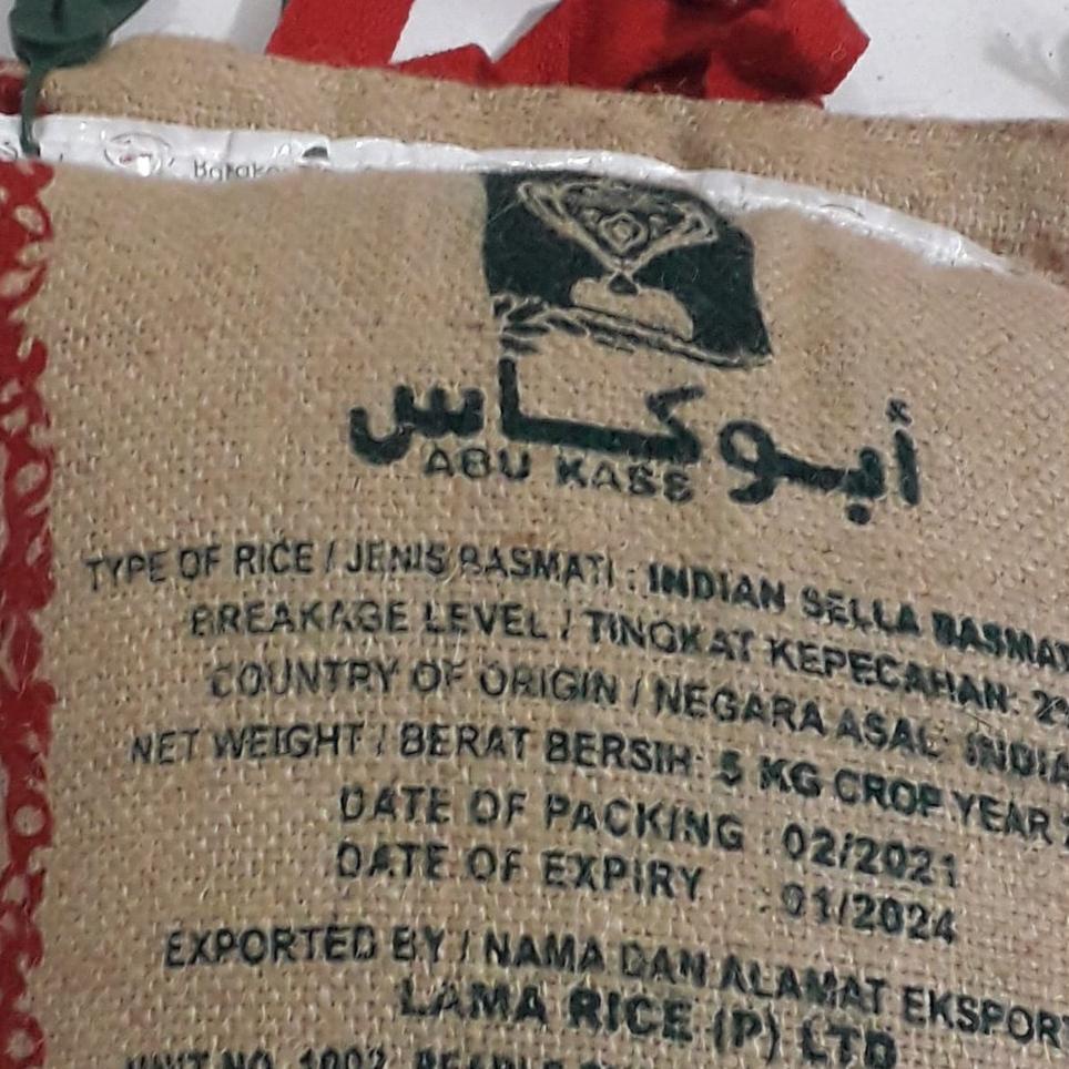 

Promo Basmati Abu kass India kemasan 5kg 6EL