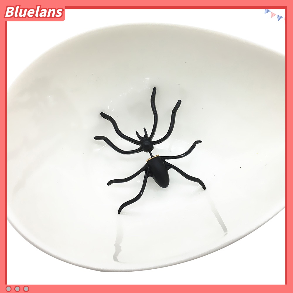 1pc Anting Stud Desain Laba-Laba Gaya Gothic Punk Untuk Pesta Halloween